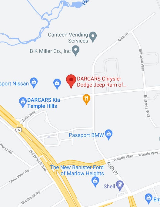 Map of DARCARS Chrysler Dodge Jeep RAM of Marlow Heights in Marlow Heights MD