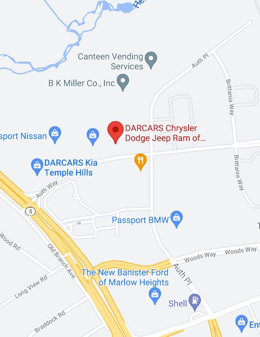 Map of DARCARS Chrysler Dodge Jeep Ram of Marlow Heights in Marlow Heights MD